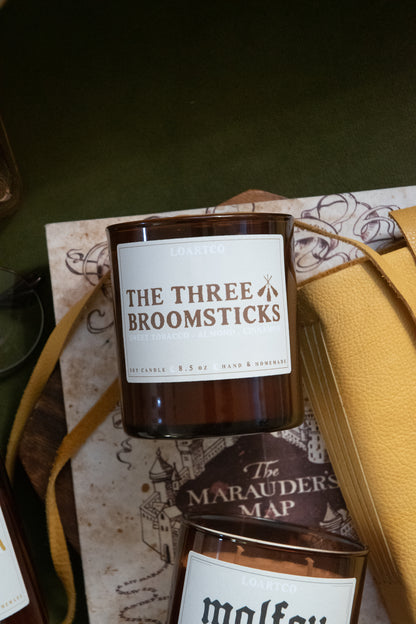 The Three Broomsticks candle